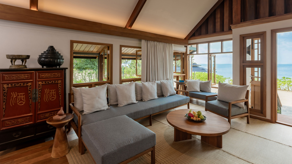 Elite Havens - Siritarar - Koh Samui - Restful living and dining area overlooking  Lipa Noi Beach